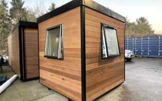 10’ x 8’ Brand New ‘Thermo Meranti’ Wood Cladded Office Unit , York 