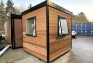 10’ x 8’ Brand New ‘Thermo Meranti’ Wood Cladded Office Unit 